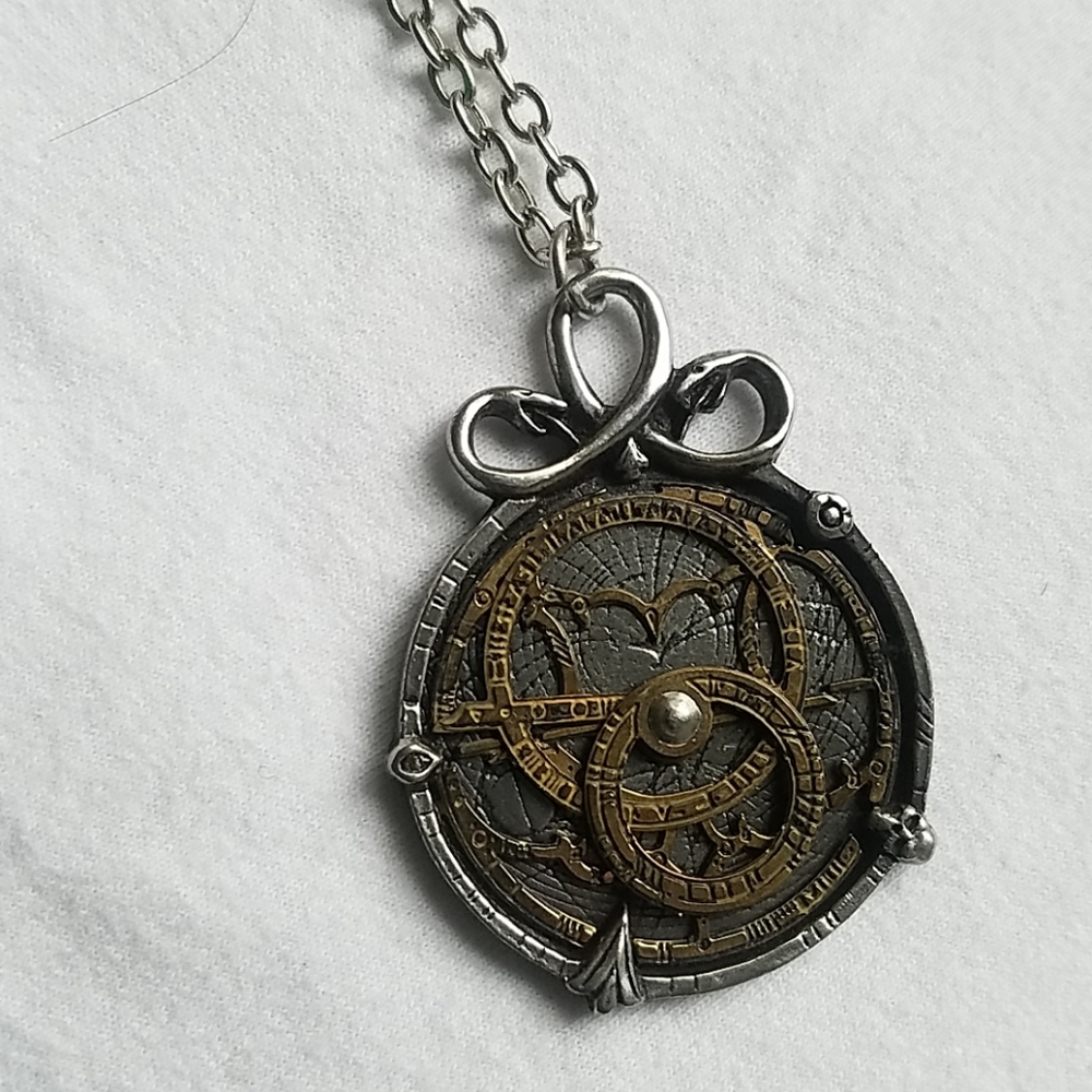 Alchemy Carta (England)  Clock Pewter 10" necklace